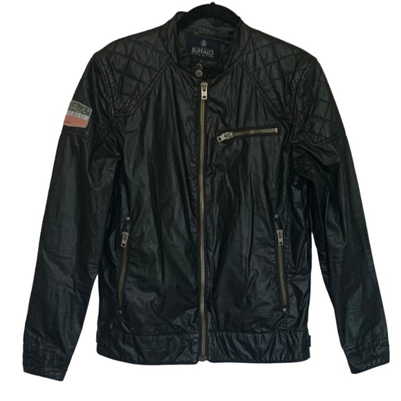 Buffalo David Bitton Mens Jacket Motorcycle Design Sz S - Picture 3 of 13